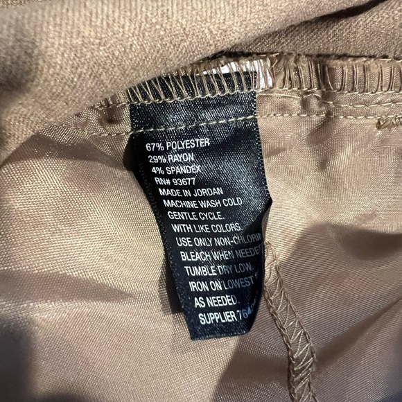 Worthington Petite Modern Fit Tan Brown Career Office Business Pants Size 10P - Picture 5 of 9